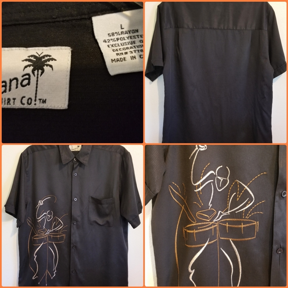 EUC HAVANA SHORT SLEEVE SHIRT SIZE L